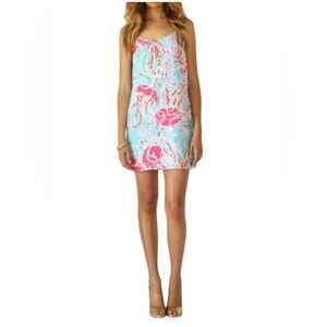 Lilly Pulitzer Silk Dusk Dress Jellies Be Jammin Print XS